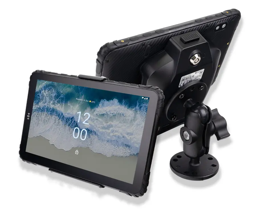 Compact, lightweight tablet for daily field work PaceBlade MDT-801 compact rugged tablet on white background